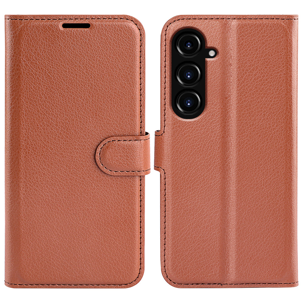 For Samsung Galaxy S23 FE Litchi Texture Magnetic Clasp Stand Cover PU Leather Wallet Phone Case For Samsung Galaxy S23 FE Litchi Texture Magnetic Clasp Stand Cover PU Leather Wallet Phone Case